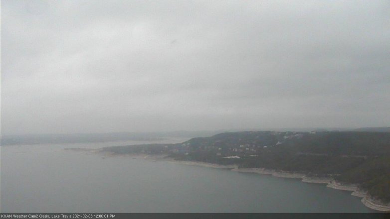 Lake Travis webcam, February 8, 2021 12:00 PM CT