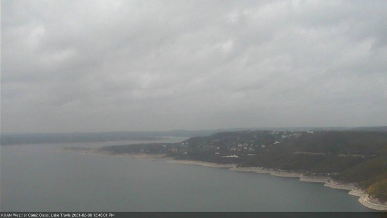 Lake Travis webcam, February 8, 2021 12:45 PM CT