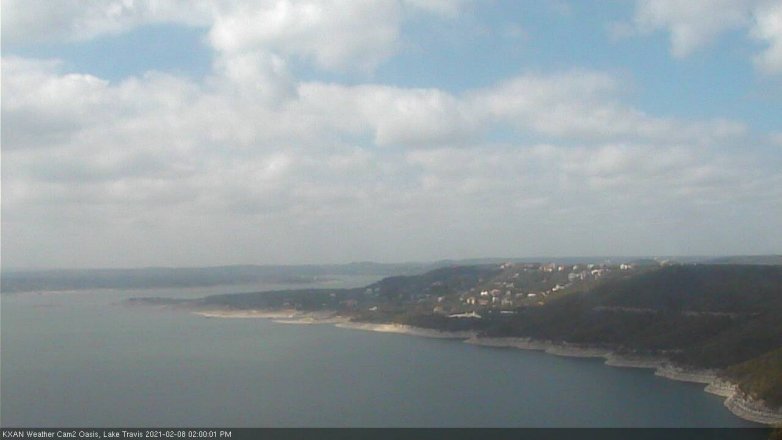 Lake Travis webcam, February 8, 2021 2:00 PM CT