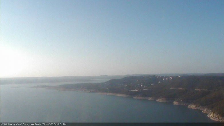 Lake Travis webcam, February 8, 2021 4:45 PM CT