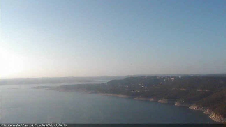 Lake Travis webcam, February 8, 2021 5:00 PM CT