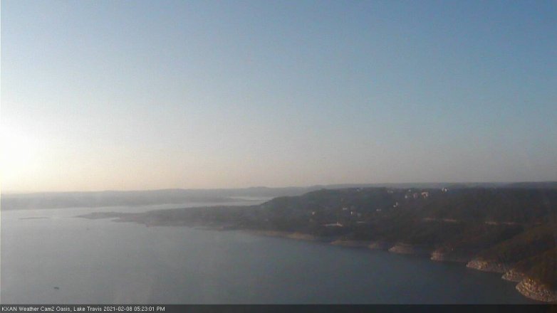 Lake Travis webcam, February 8, 2021 5:25 PM CT