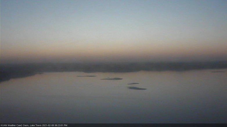 Lake Travis webcam, February 8, 2021 6:25 PM CT