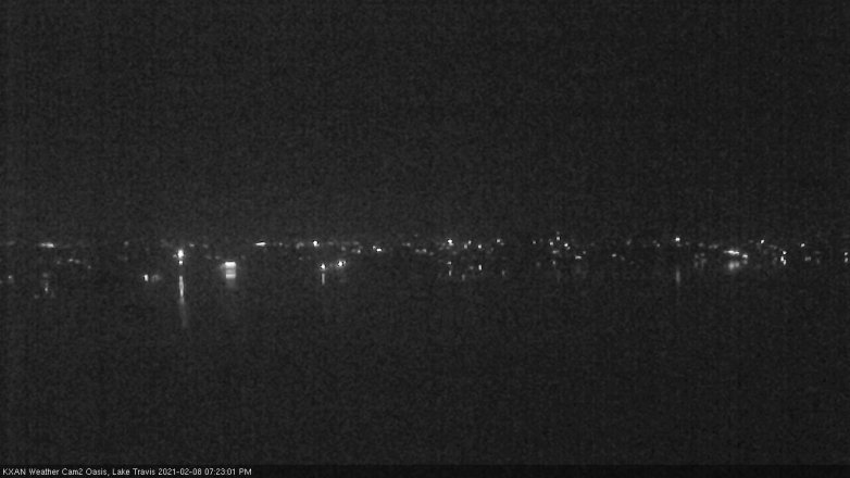 Lake Travis webcam, February 8, 2021 7:25 PM CT