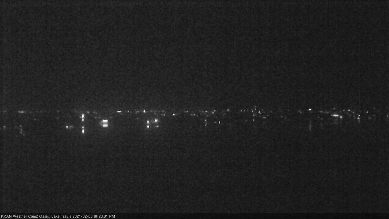 Lake Travis webcam, February 8, 2021 8:25 PM CT
