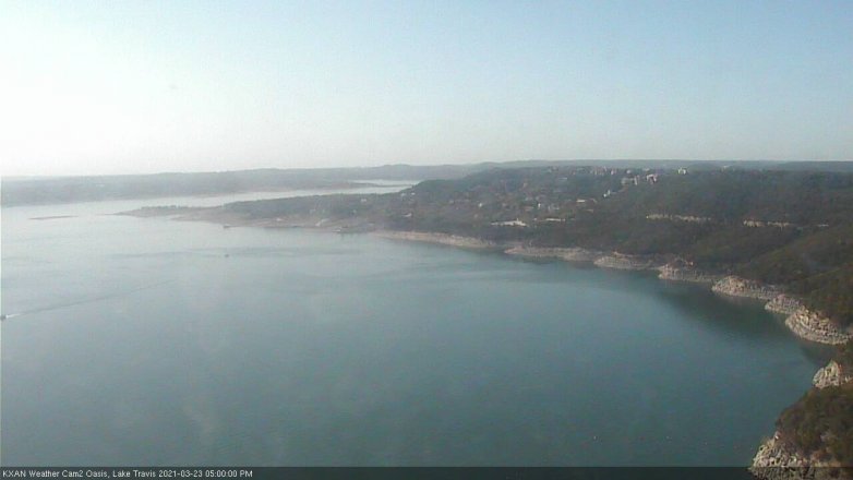 Lake Travis webcam, March 23, 2021 5:00 PM CT
