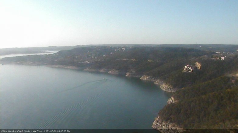 Lake Travis webcam, March 23, 2021 6:00 PM CT