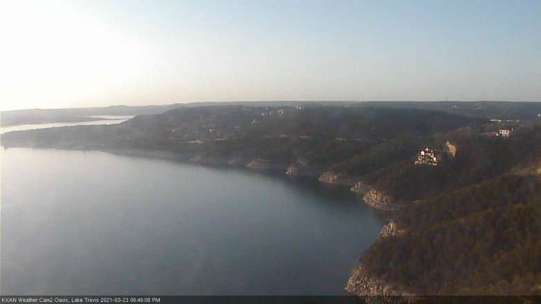 Lake Travis webcam, March 23, 2021 6:45 PM CT