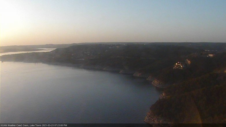 Lake Travis webcam, March 23, 2021 7:25 PM CT