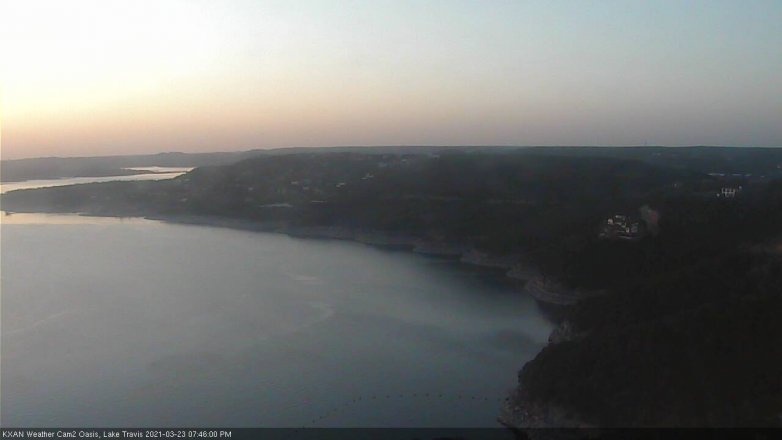 Lake Travis webcam, March 23, 2021 7:45 PM CT
