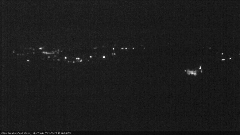 Lake Travis webcam, March 23, 2021 11:45 PM CT