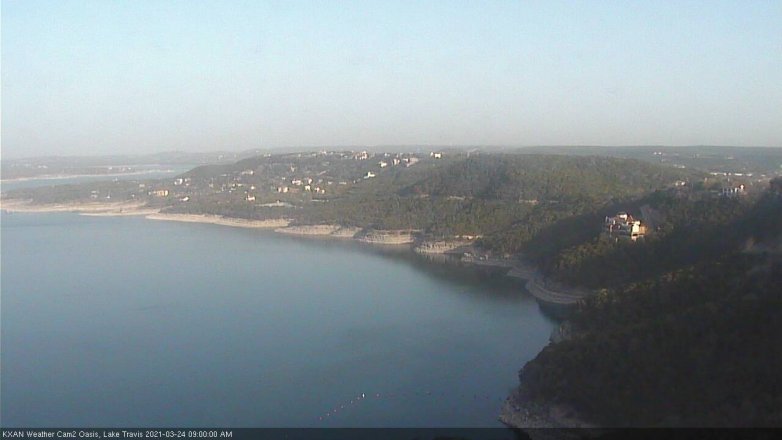 Lake Travis webcam, March 24, 2021 9:00 AM CT