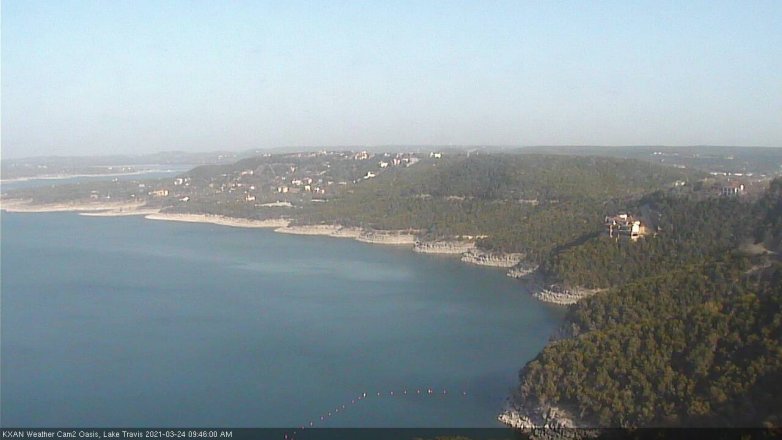 Lake Travis webcam, March 24, 2021 9:45 AM CT