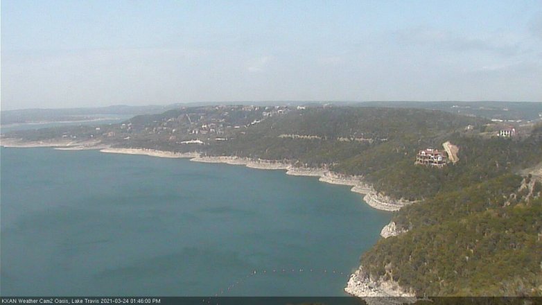 Lake Travis webcam, March 24, 2021 1:45 PM CT