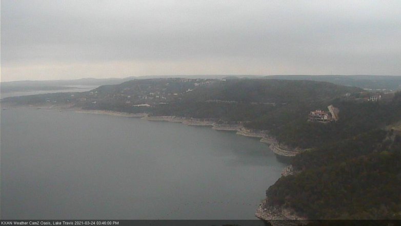 Lake Travis webcam, March 24, 2021 3:45 PM CT
