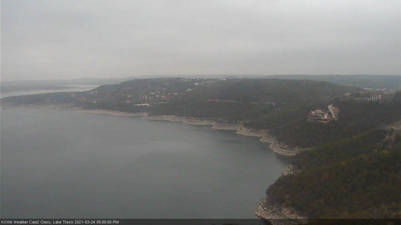 Lake Travis webcam, March 24, 2021 5:00 PM CT