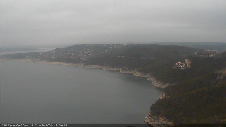 Lake Travis webcam, March 24, 2021 5:45 PM CT
