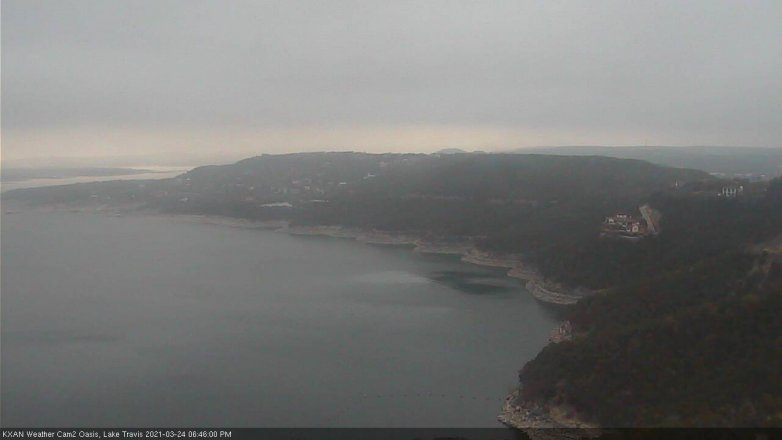 Lake Travis webcam, March 24, 2021 6:45 PM CT