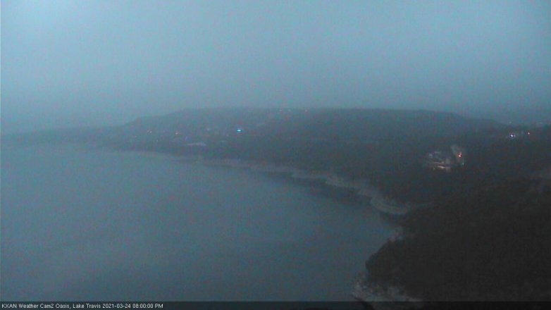 Lake Travis webcam, March 24, 2021 8:00 PM CT