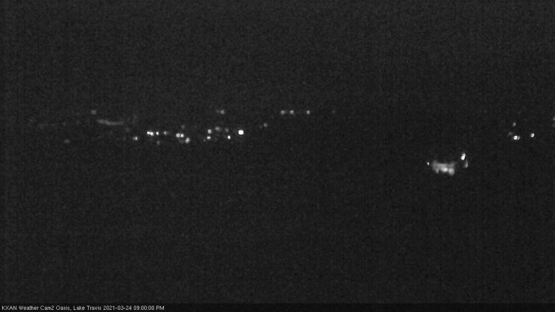Lake Travis webcam, March 24, 2021 9:00 PM CT