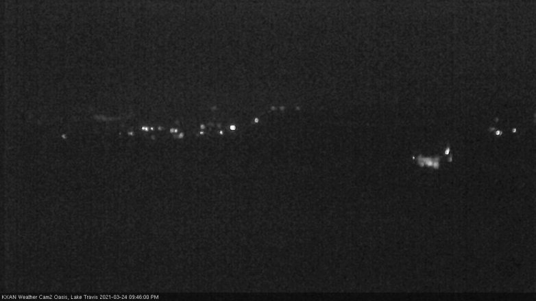 Lake Travis webcam, March 24, 2021 9:45 PM CT