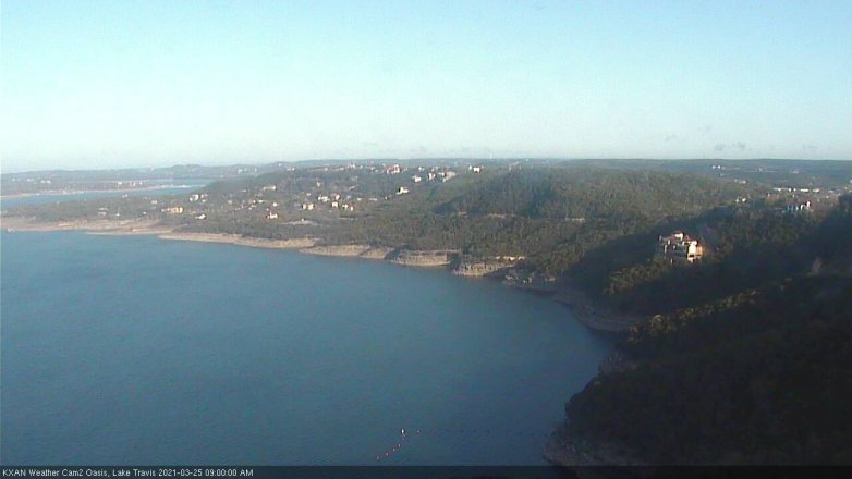 Lake Travis webcam, March 25, 2021 9:00 AM CT