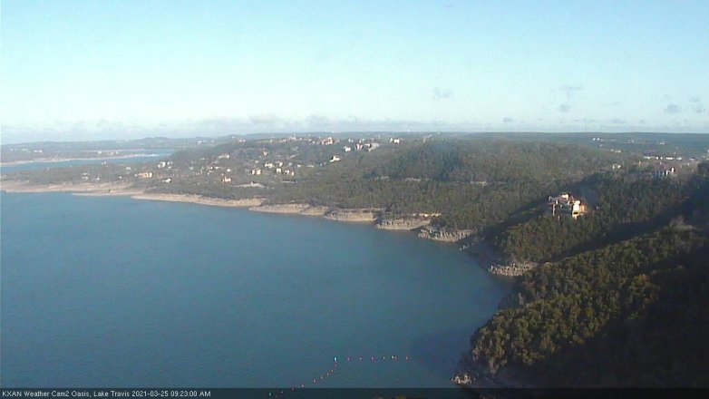 Lake Travis webcam, March 25, 2021 9:25 AM CT