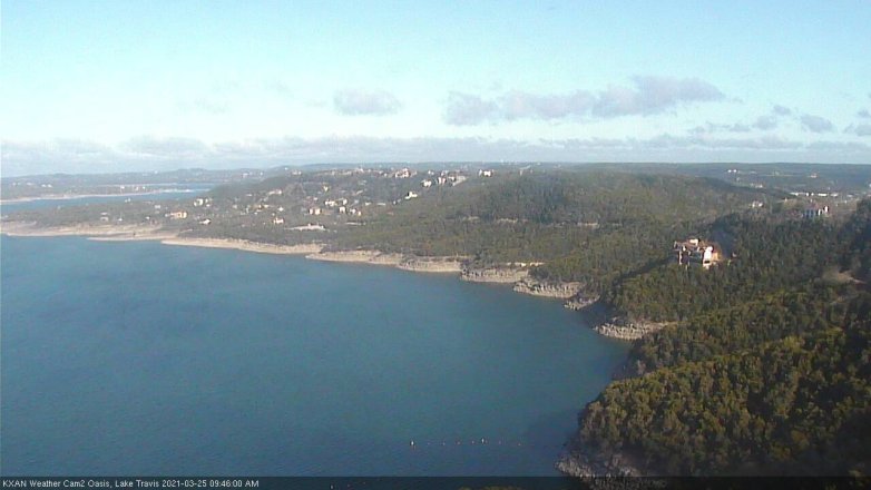 Lake Travis webcam, March 25, 2021 9:45 AM CT