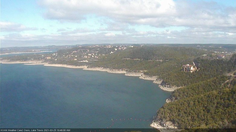 Lake Travis webcam, March 25, 2021 10:45 AM CT