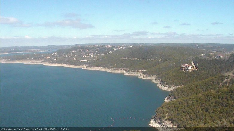 Lake Travis webcam, March 25, 2021 11:25 AM CT