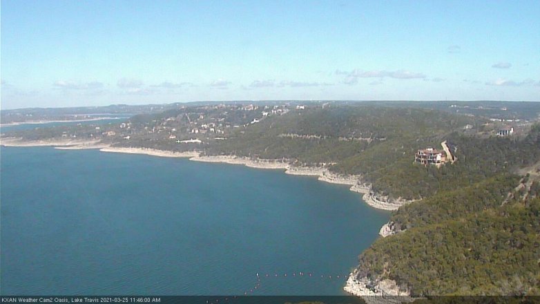 Lake Travis webcam, March 25, 2021 11:45 AM CT