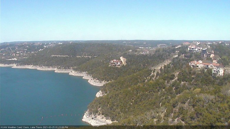 Lake Travis webcam, March 25, 2021 1:25 PM CT