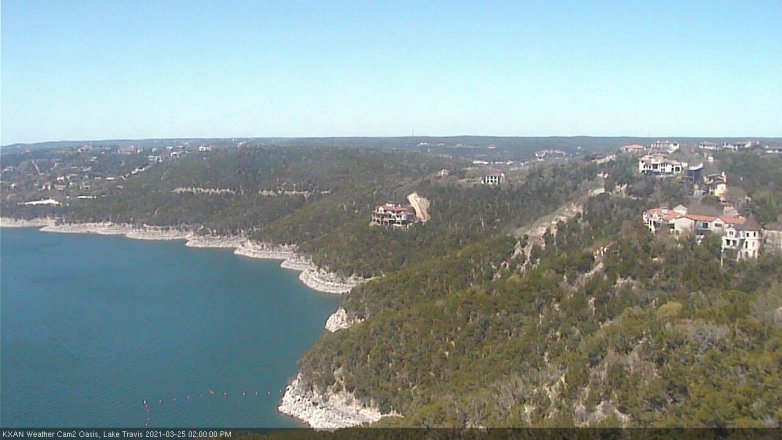 Lake Travis webcam, March 25, 2021 2:00 PM CT