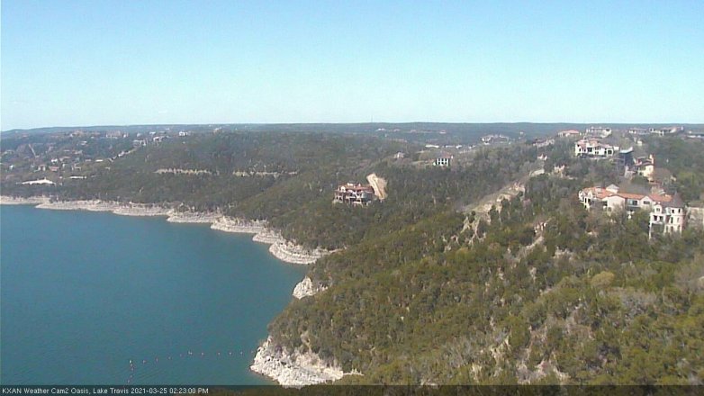 Lake Travis webcam, March 25, 2021 2:25 PM CT