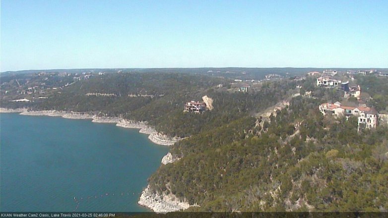 Lake Travis webcam, March 25, 2021 2:45 PM CT