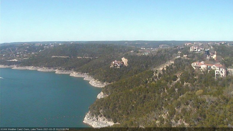 Lake Travis webcam, March 25, 2021 3:25 PM CT