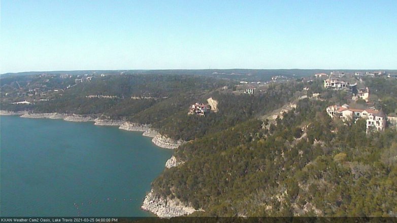 Lake Travis webcam, March 25, 2021 4:00 PM CT