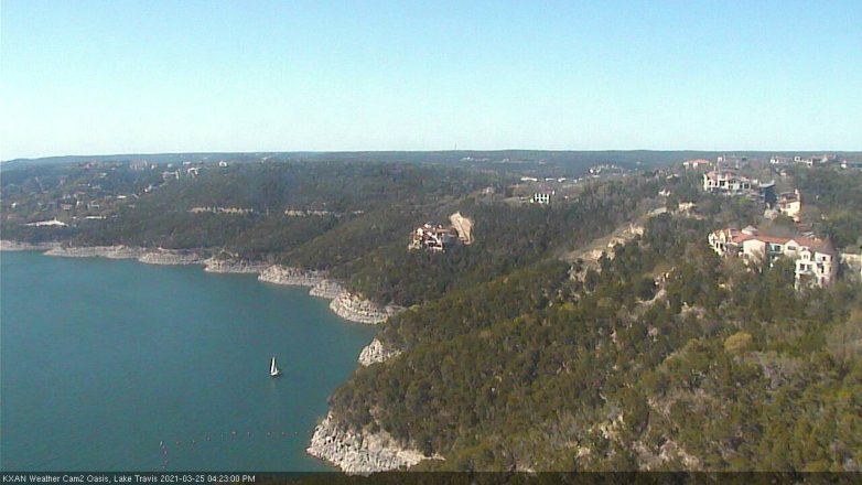Lake Travis webcam, March 25, 2021 4:25 PM CT