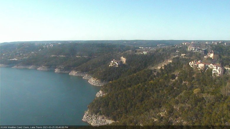 Lake Travis webcam, March 25, 2021 5:45 PM CT