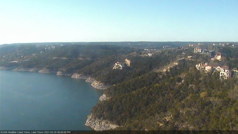 Lake Travis webcam, March 25, 2021 6:00 PM CT