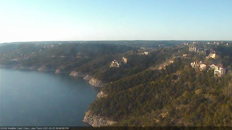 Lake Travis webcam, March 25, 2021 6:45 PM CT