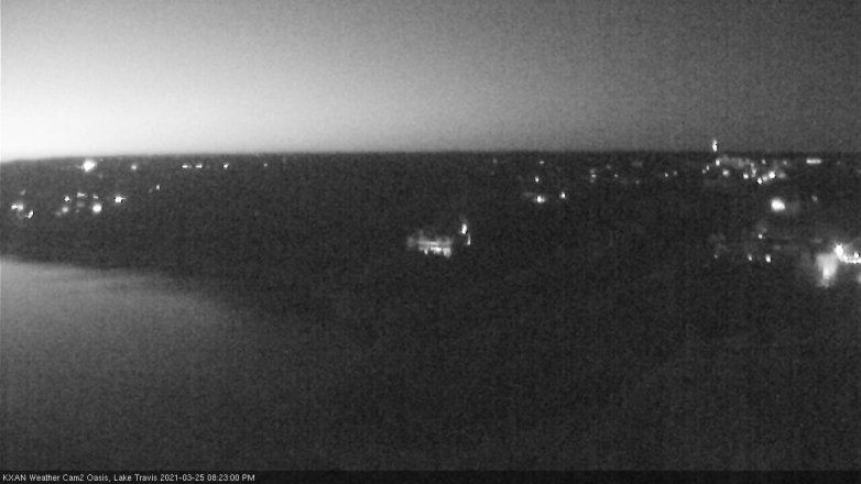 Lake Travis webcam, March 25, 2021 8:25 PM CT