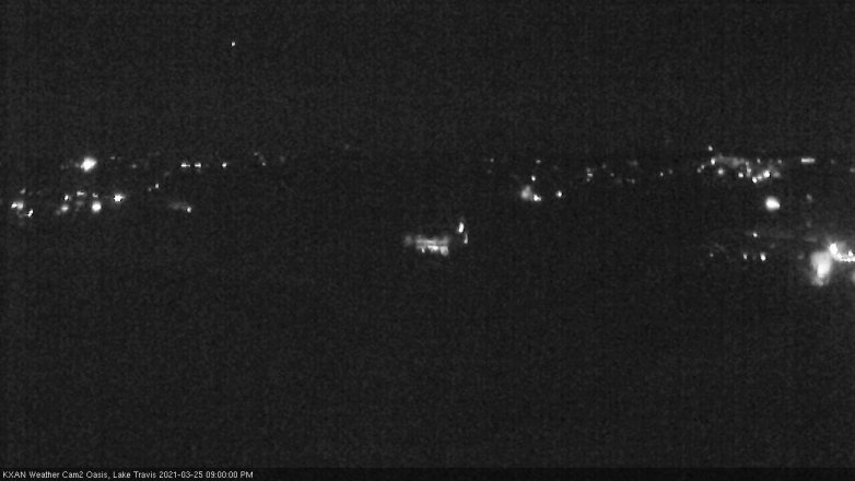 Lake Travis webcam, March 25, 2021 9:00 PM CT