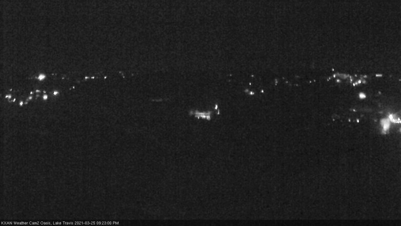 Lake Travis webcam, March 25, 2021 9:25 PM CT