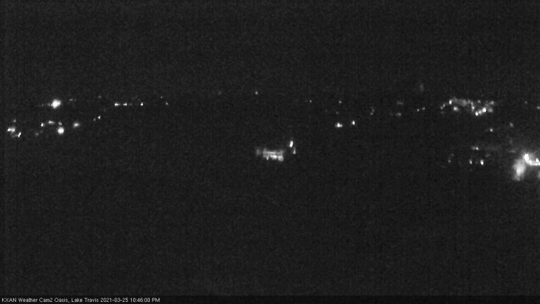 Lake Travis webcam, March 25, 2021 10:45 PM CT