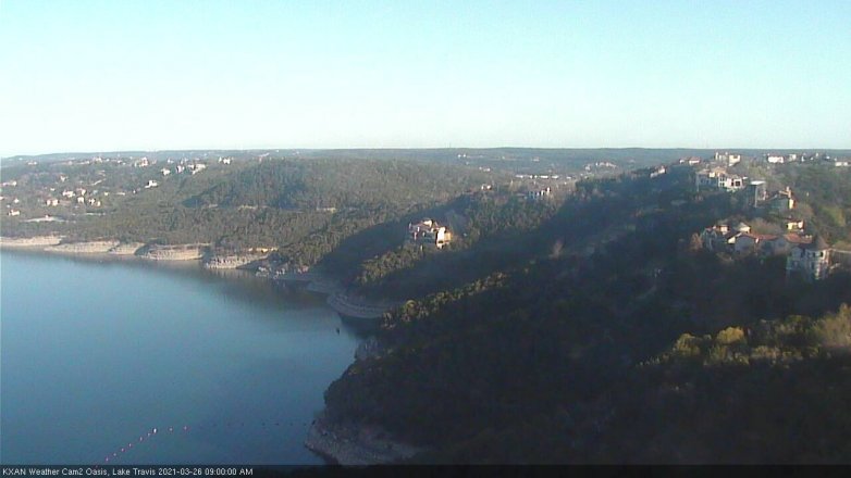 Lake Travis webcam, March 26, 2021 9:00 AM CT