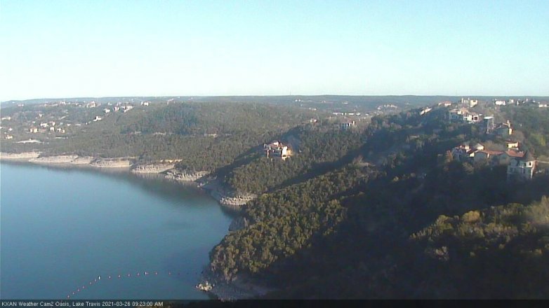 Lake Travis webcam, March 26, 2021 9:25 AM CT