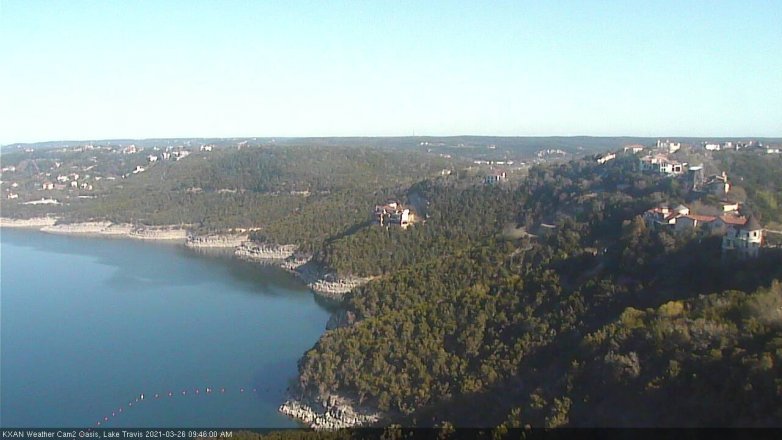 Lake Travis webcam, March 26, 2021 9:45 AM CT