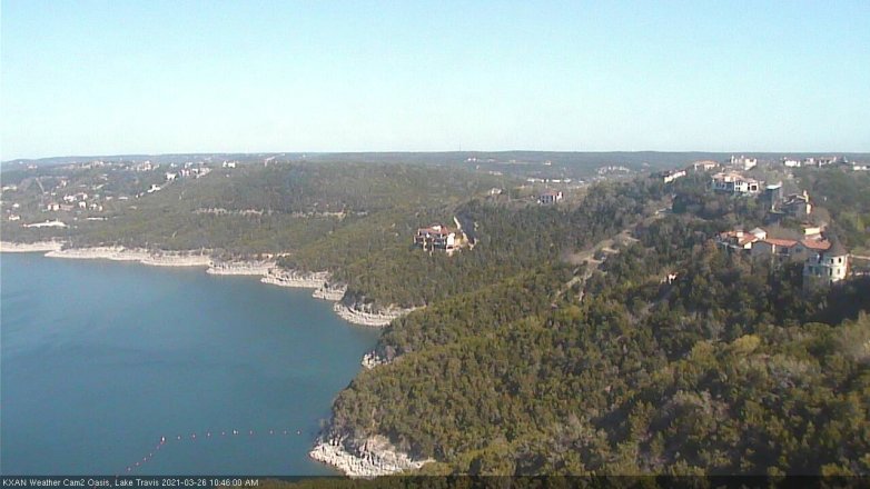 Lake Travis webcam, March 26, 2021 10:45 AM CT