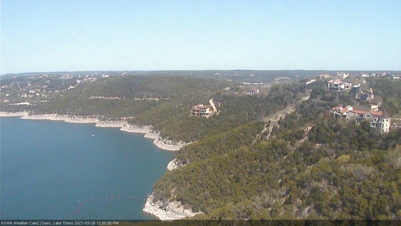 Lake Travis webcam, March 26, 2021 12:00 PM CT